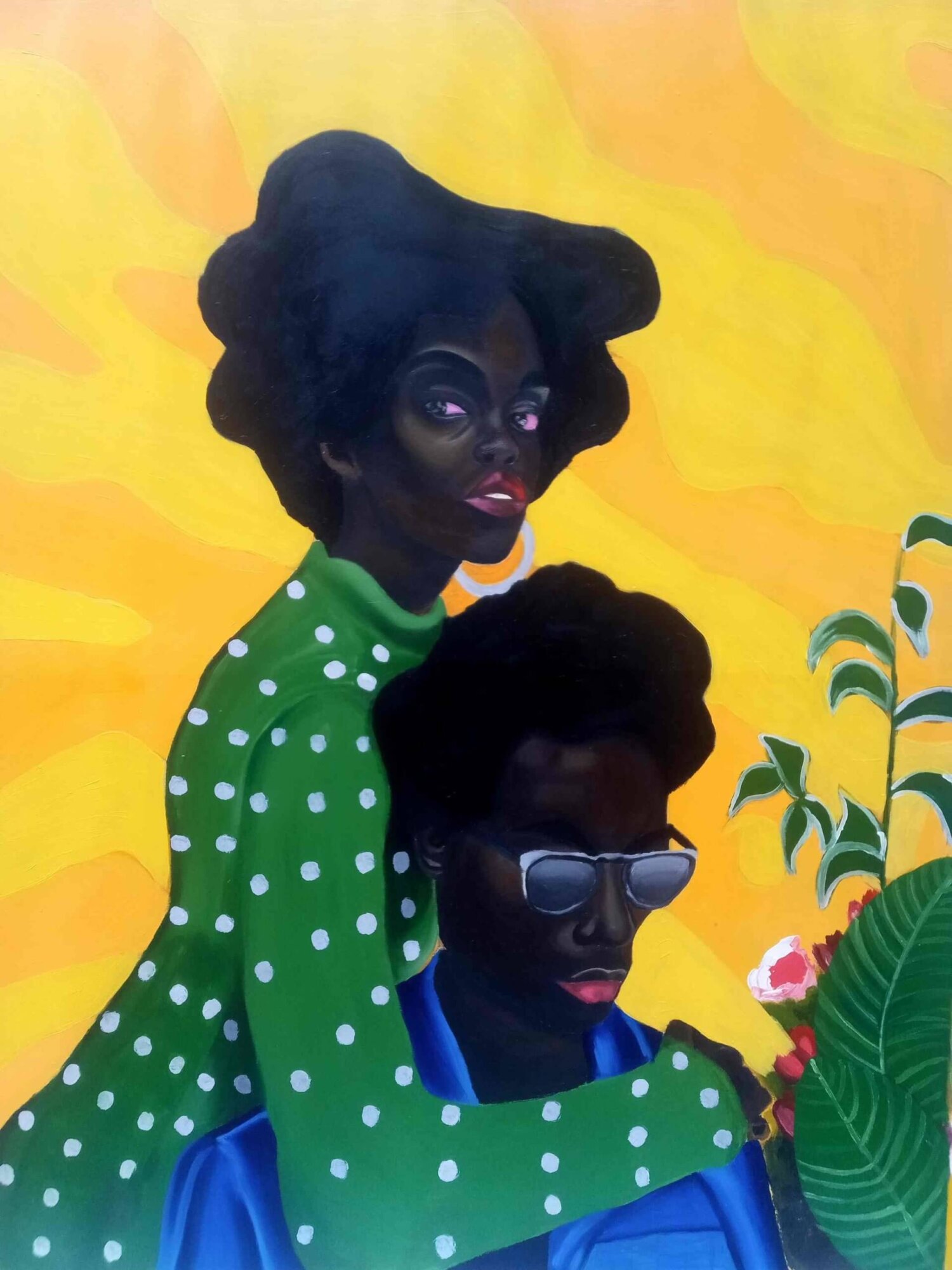 Olaosun Pelumi - Black Couple - African visual artist, African art