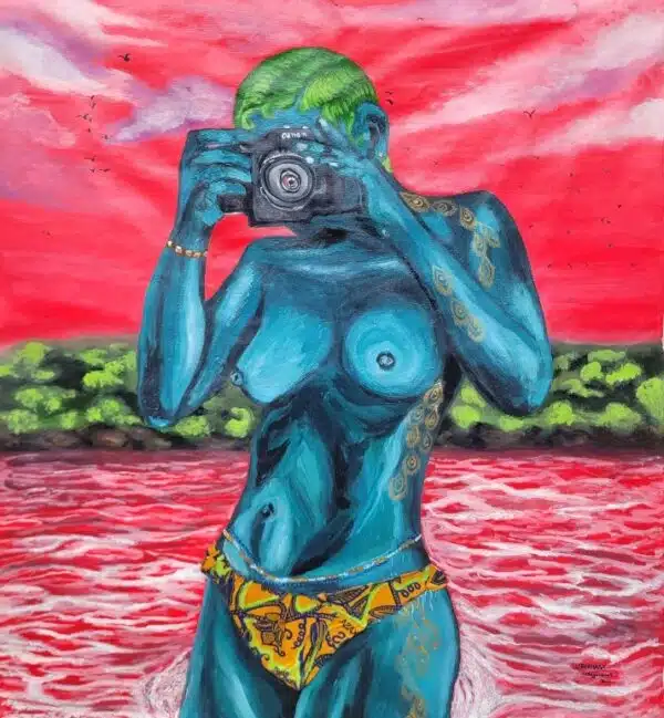 Ellen Gyasi Oforiwaa_Pink Lake_African Art for Sale